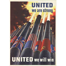 1:6 Scale US Poster UNITED we are strong UNITED we will win